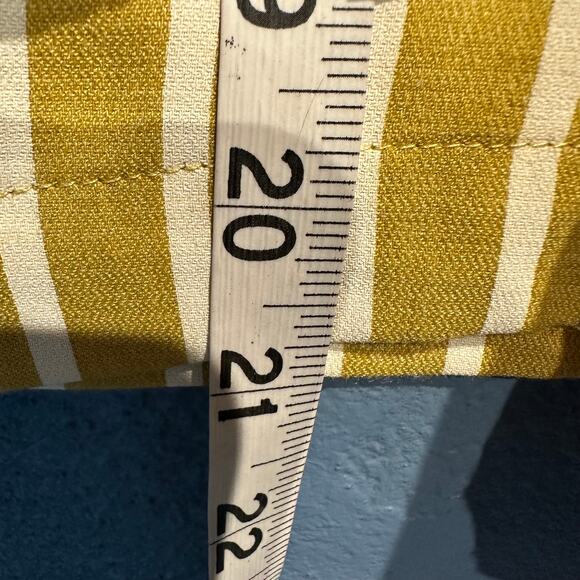 Altar'd State A Beautiful Soul Mini Skirt Mustard White Striped Fall Boho Large - Picture 6 of 10